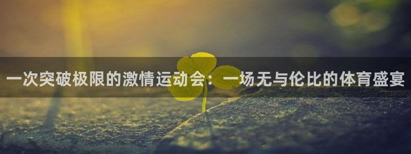 yy易游官网下载平台注册流程图：一次突破极限的激情运动会：一